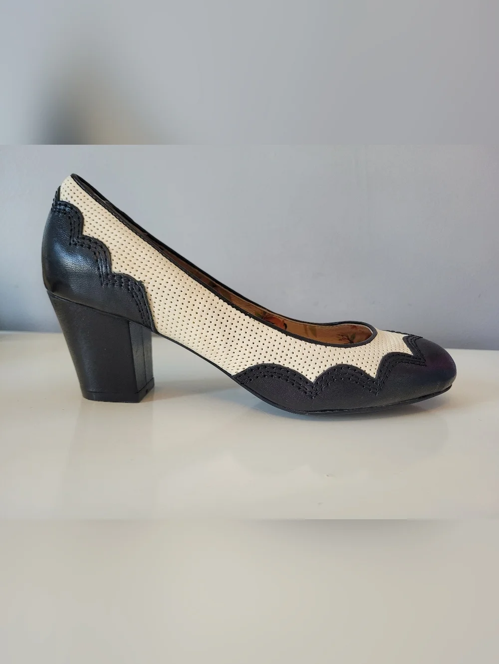 Miss L Fire Perforated Leather Heels, VGUC, Size 39